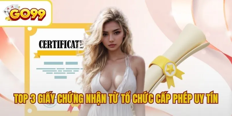 Top 3 giấy chứng nhận được cấp từ tổ chức uy tín